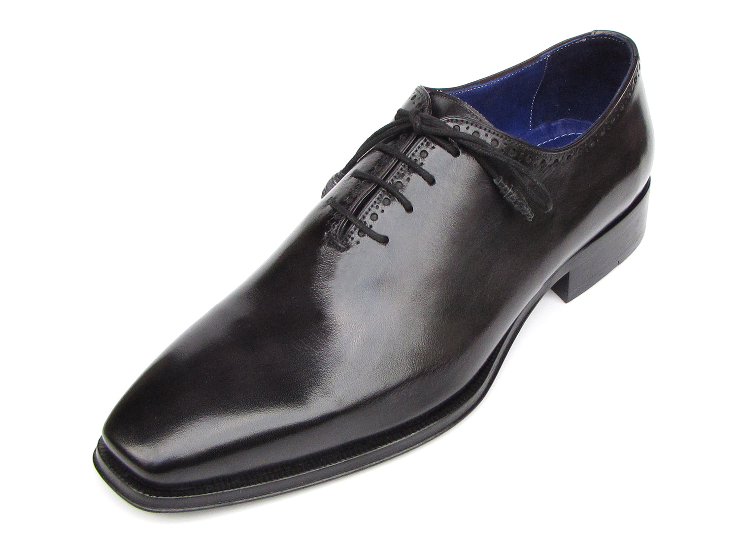 Paul Parkman Men's Plain Toe Oxfords Whole-cut Black (ID#025-BLK)