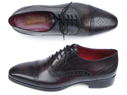 Paul Parkman Men's Captoe Oxfords Bronze & Black Shoes (ID#77U844)