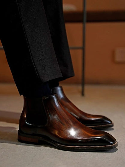 Luxury Wholecut Chelsea Boots | Handcrafted Formal Shoes for Men & Weddings
