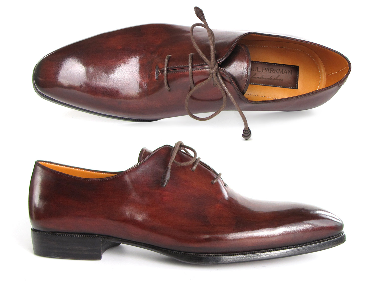 Paul Parkman Men's Oxford Dress Shoes Brown&amp;Bordeaux (ID#22T55)
