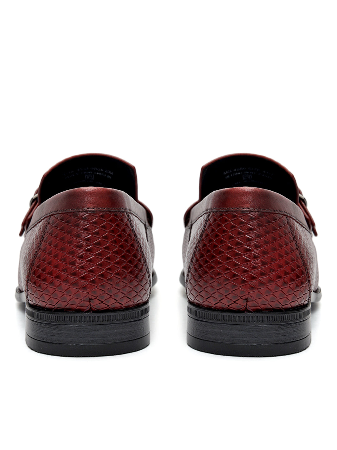 Burgundy Dual-Buckle Loafers