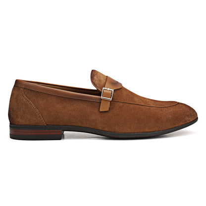 Brown Suede Leather Loafers