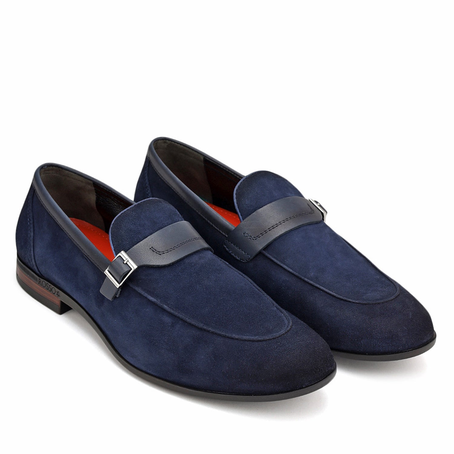 Blue Suede Leather Loafers