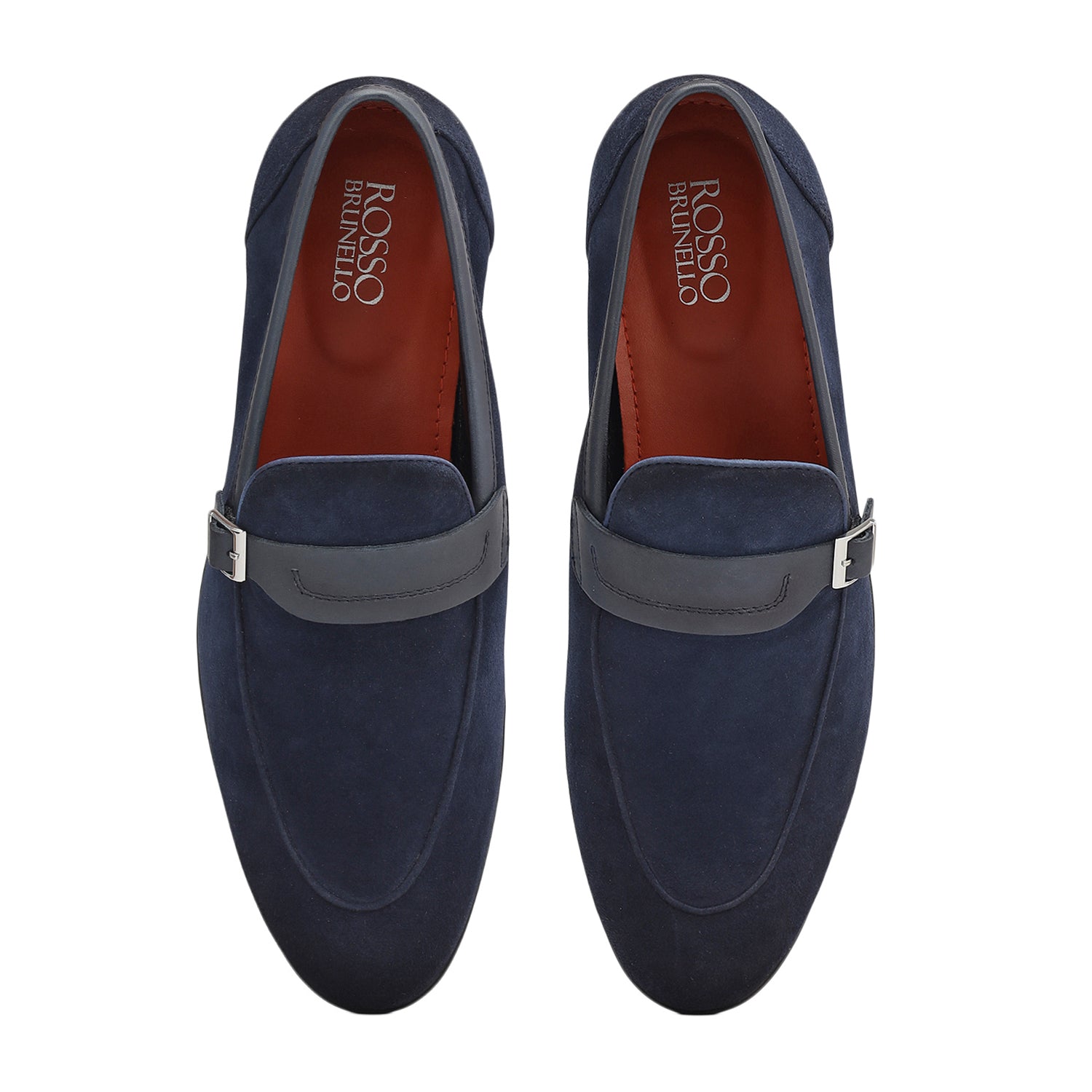 Blue Suede Leather Loafers