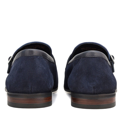 Blue Suede Leather Loafers