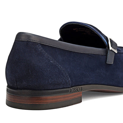 Blue Suede Leather Loafers