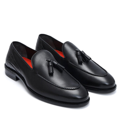 Black Loafers With Tassels
