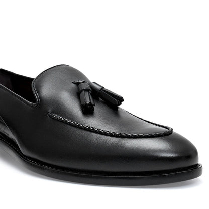 Black Loafers With Tassels