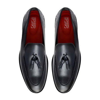 Blue Loafers With Tassels