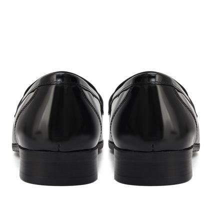 Black Croco Trim Loafers