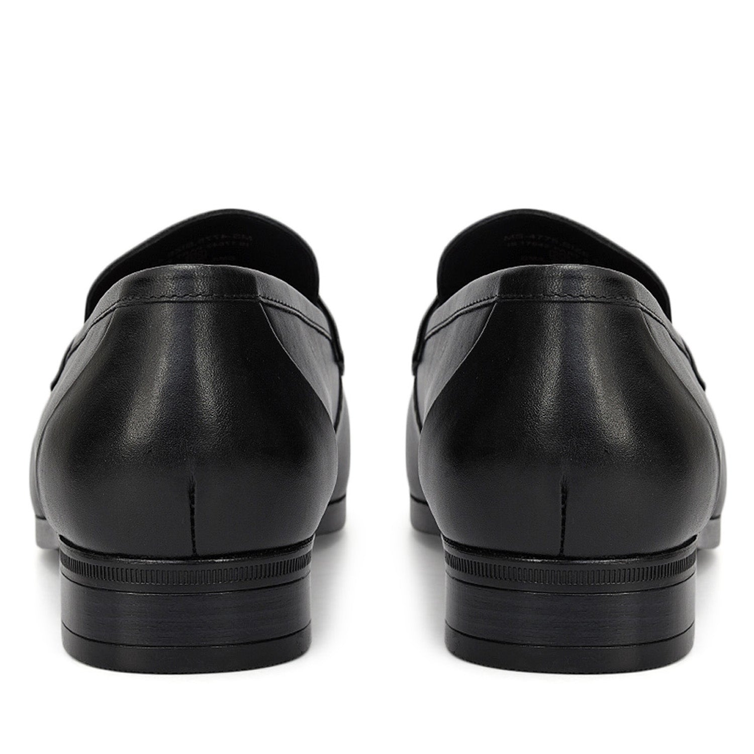 Black Leather Loafers With Panel