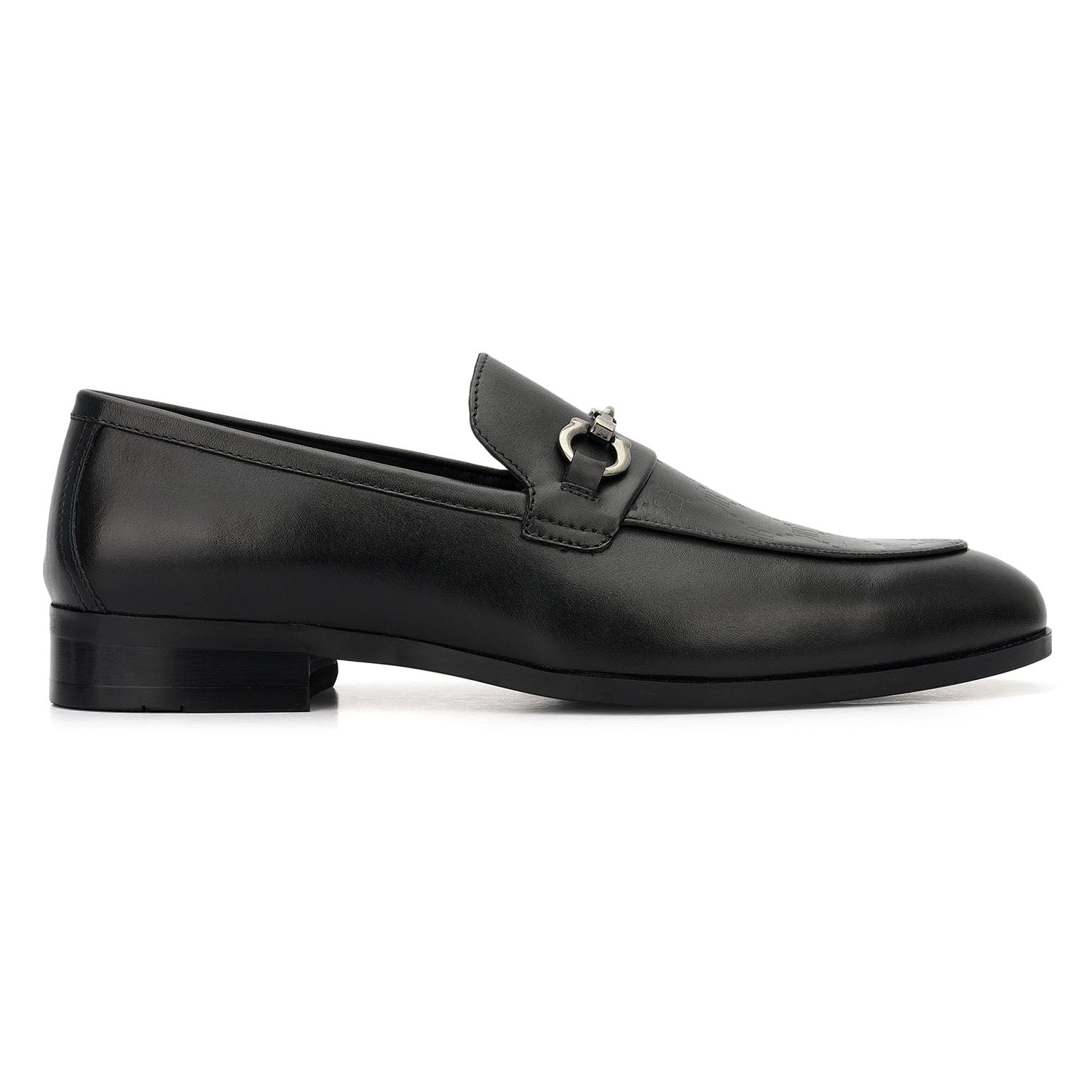 Black Monogram Leather Loafers