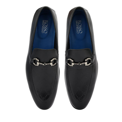 Black Monogram Leather Loafers
