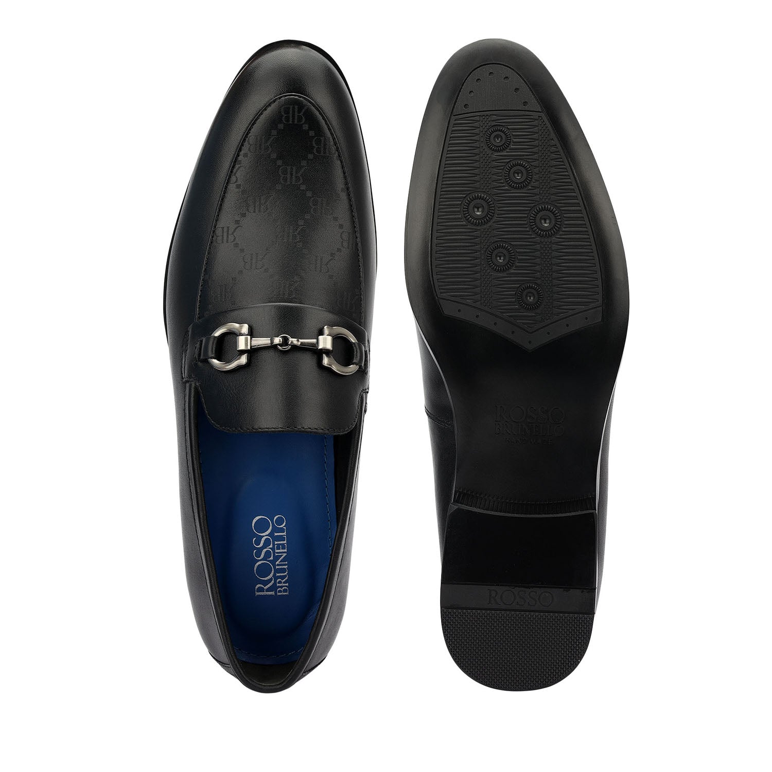 Black Monogram Leather Loafers