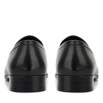Black Monogram Leather Loafers
