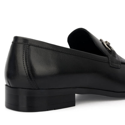 Black Monogram Leather Loafers