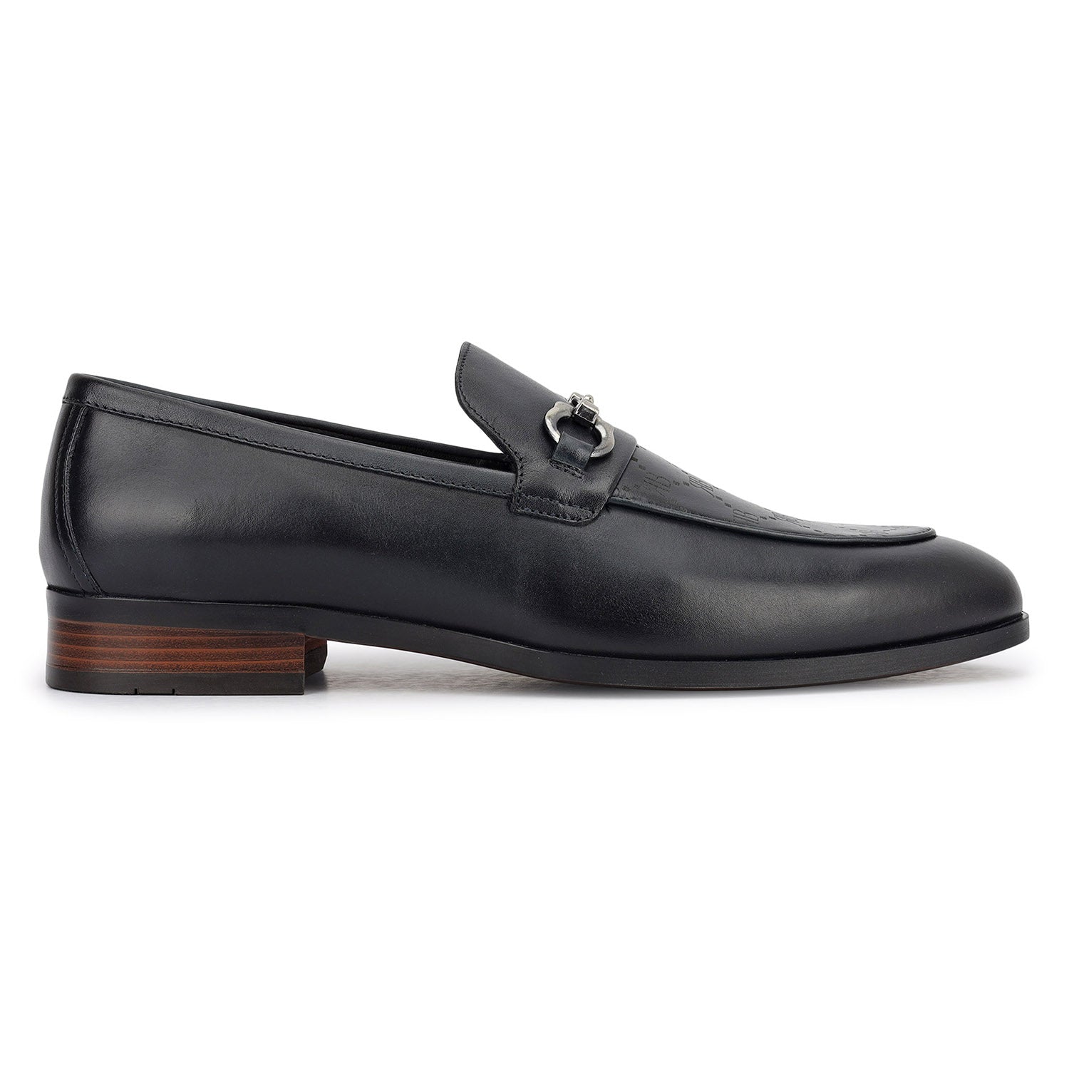 Blue Monogram Leather Loafers