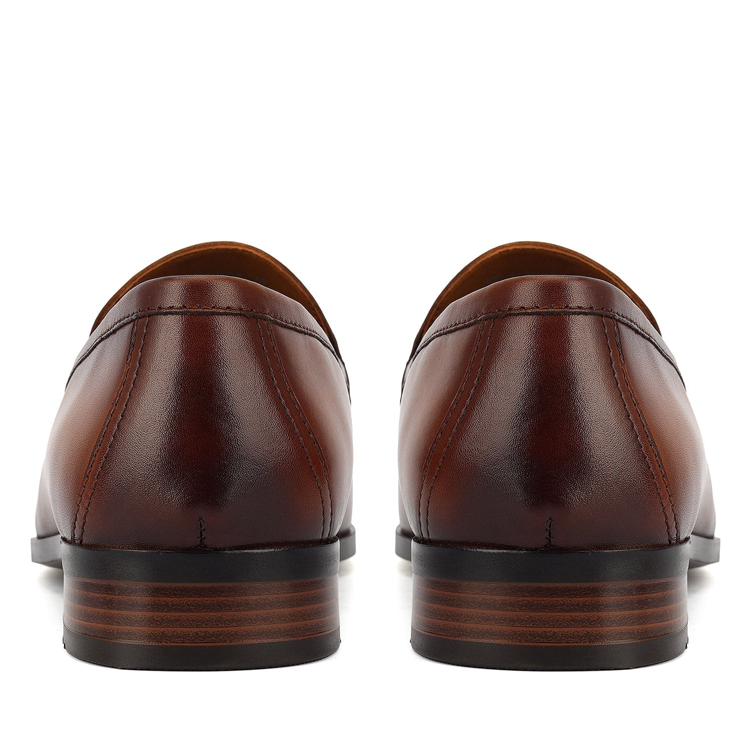 Tan Monogram Leather Loafers