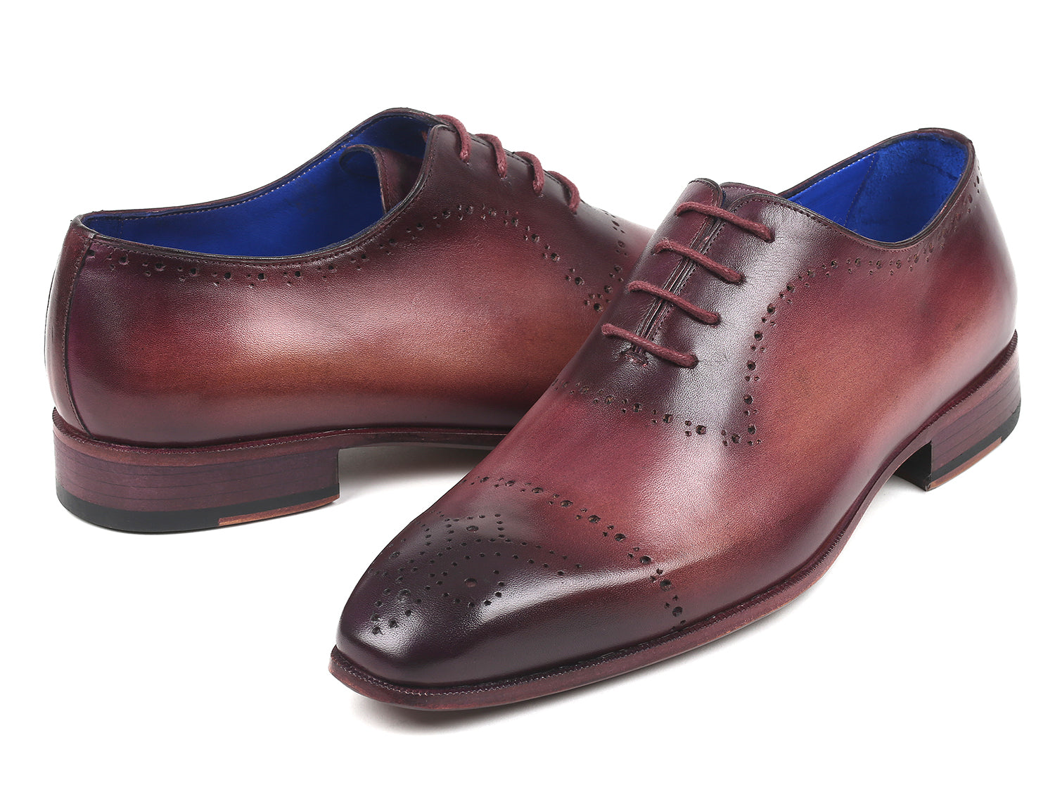 Paul Parkman Burgundy Hand-Painted Classic Brogues (ID#ZLS35BUR)