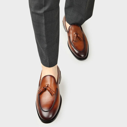 Tan Loafers With Tassles