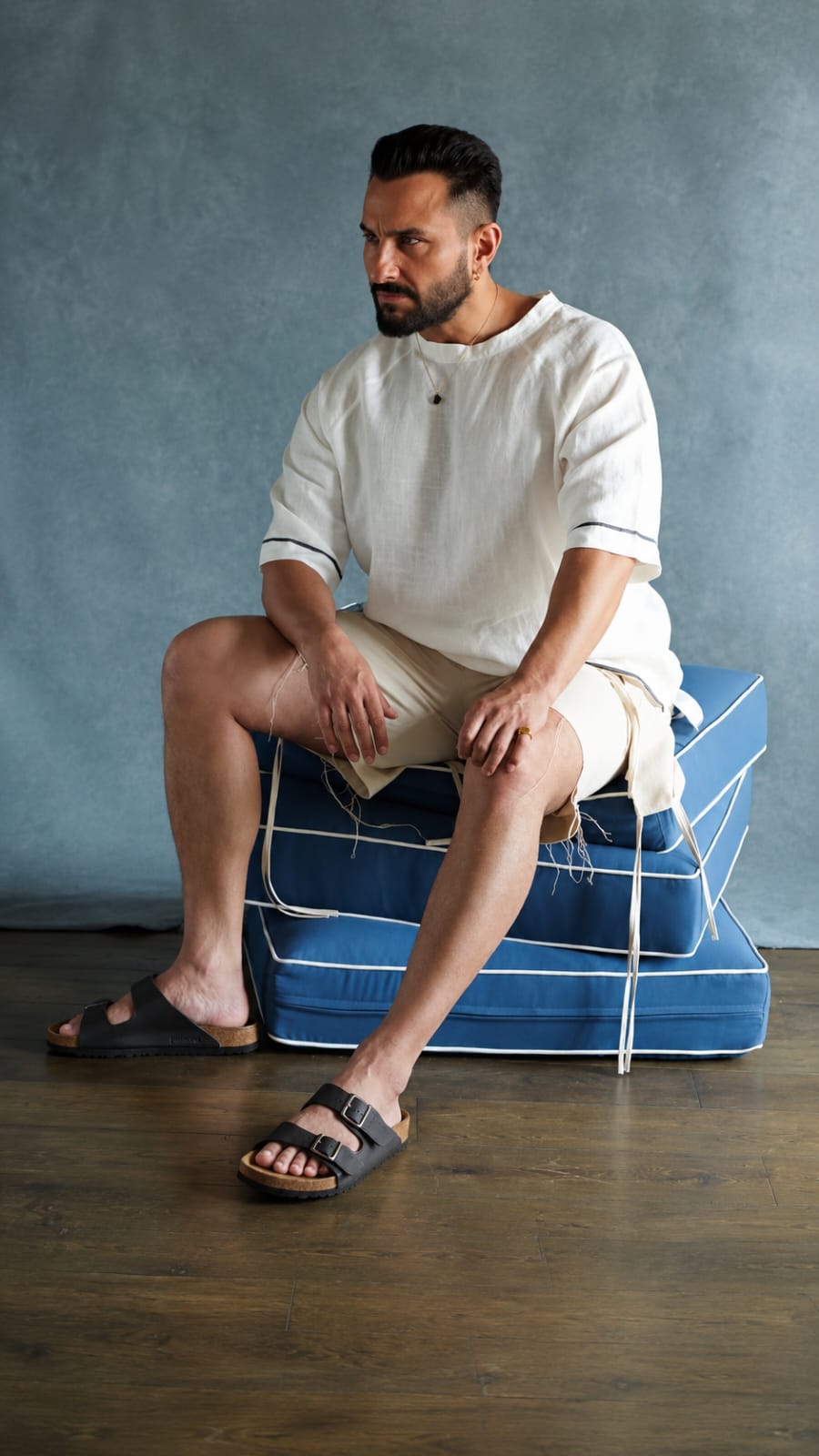 Premium Two-Strap Cork Footbed Slip-On Sandals