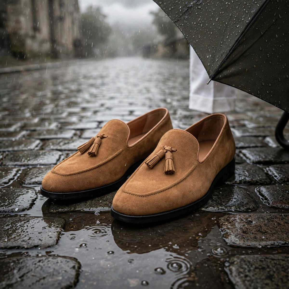 Cobbler India Tassel Loafers Tobacco Suede