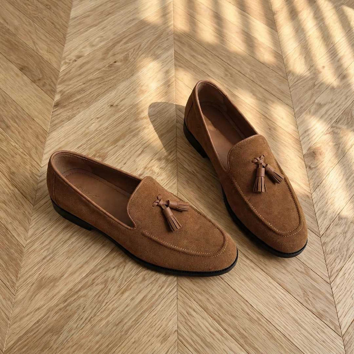 Cobbler India Tassel Loafers Tobacco Suede