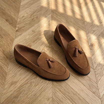 Cobbler India Tassel Loafers Tobacco Suede