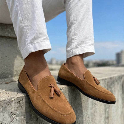 Cobbler India Tassel Loafers Tobacco Suede