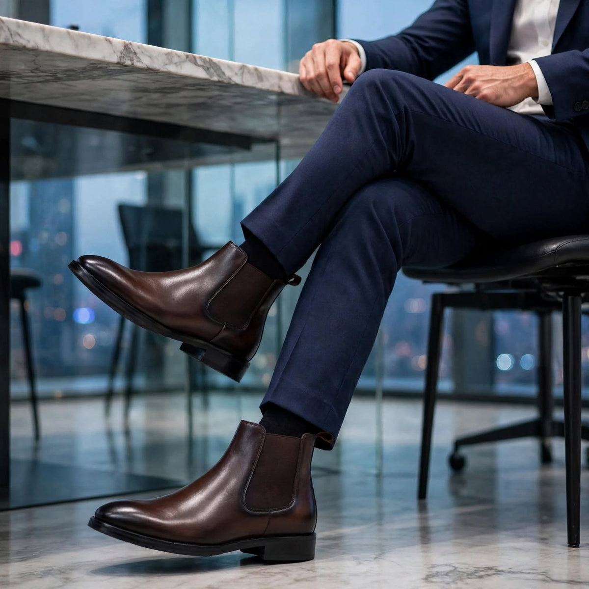 Cobbler India Luxury Wholecut Chelsea Boots | Handcrafted Formal Shoes for Men