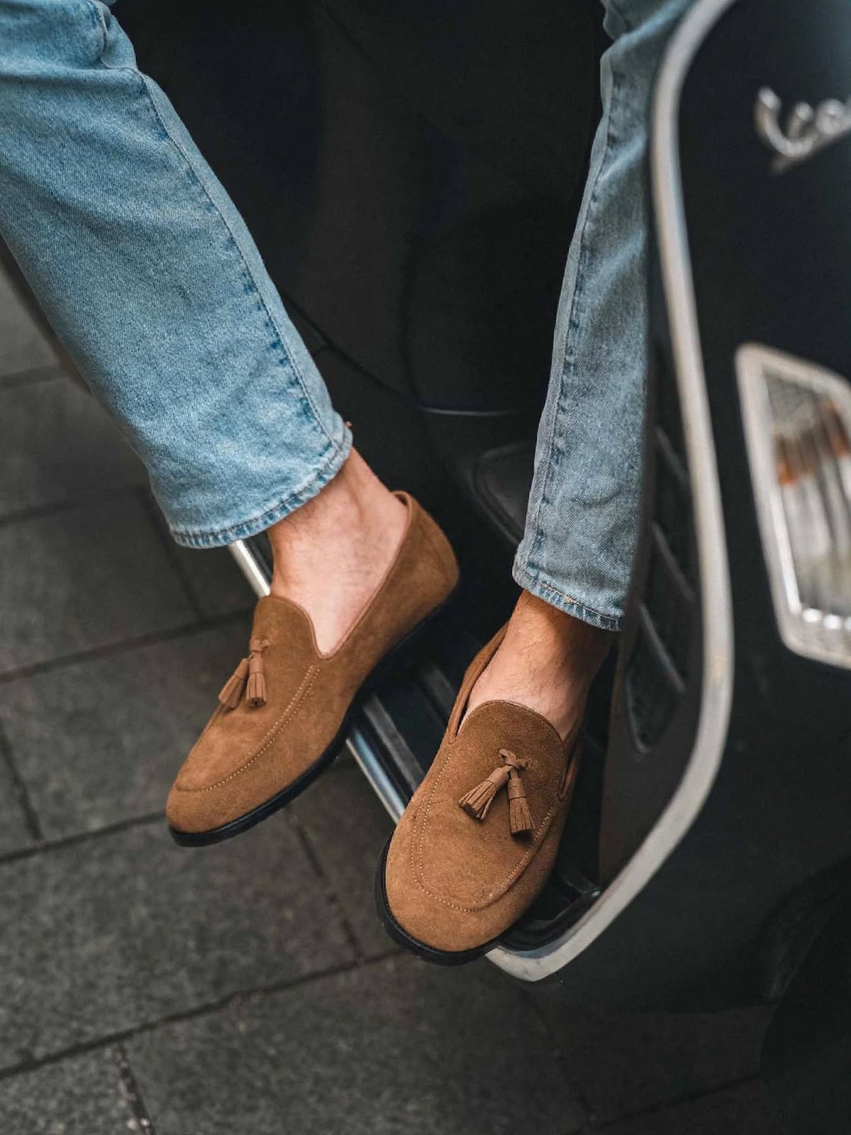 Cobbler India Tassel Loafers Tobacco Suede