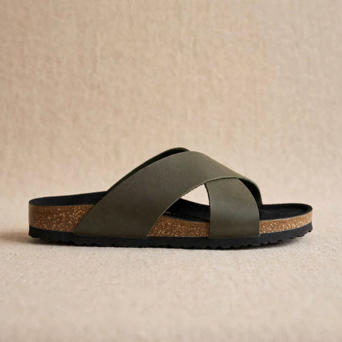 Premium  Cork Footbed Slip-On Sandals
