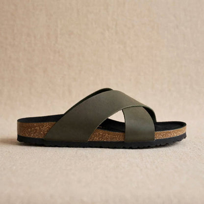 Premium  Cork Footbed Slip-On Sandals