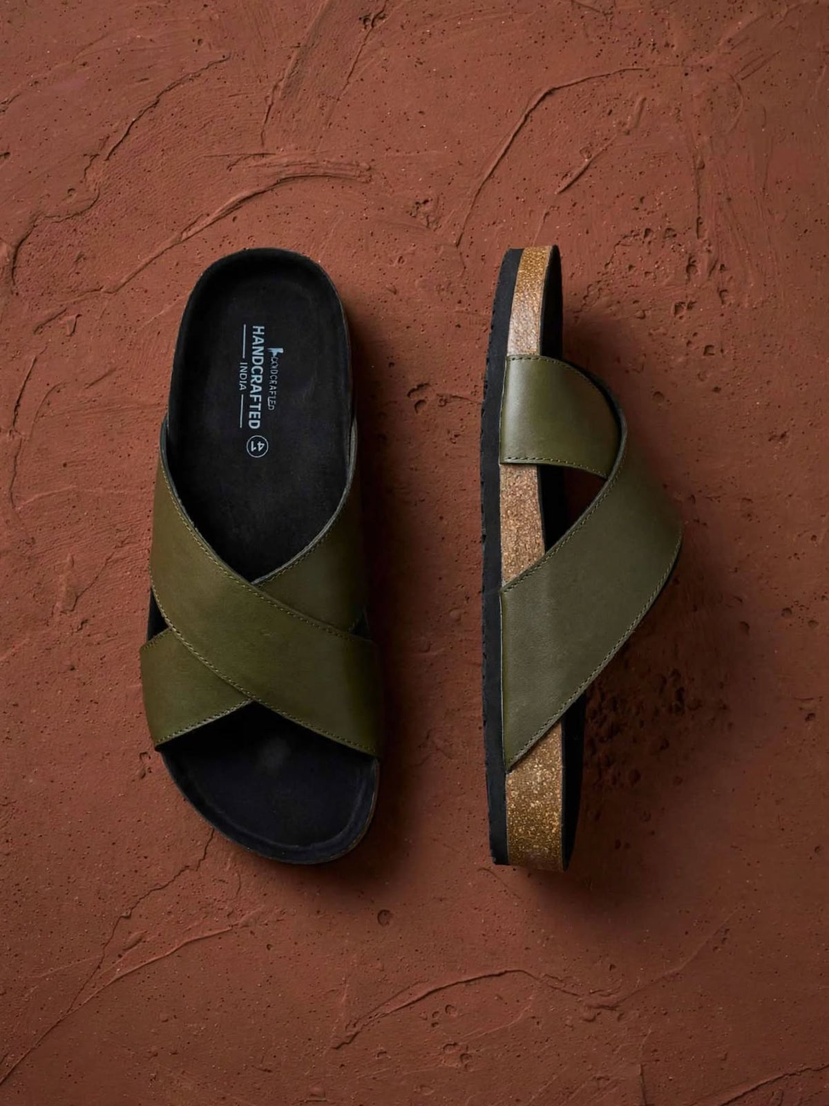 Premium Cork Footbed Slip-On Sandals