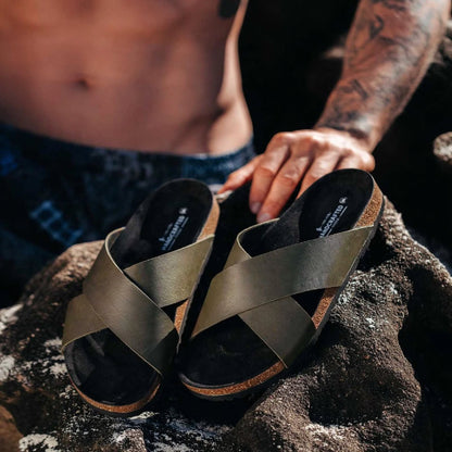Premium Cork Footbed Slip-On Sandals